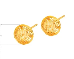 Złote kolczyki - serca