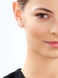 Złote kolczyki - serca