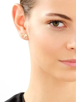 Złote kolczyki - serca