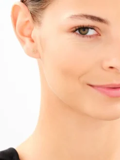 Złote kolczyki - serca