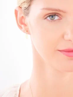 Złote kolczyki - serca