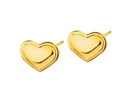 Złote kolczyki - serca