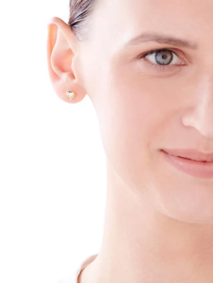 Złote kolczyki - serca