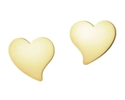 Złote kolczyki - serca
