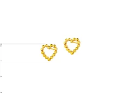 Złote kolczyki - serca
