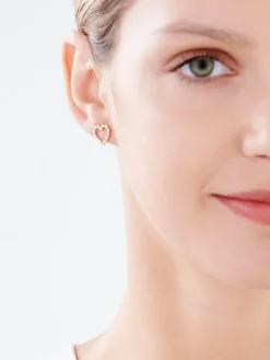 Złote kolczyki - serca