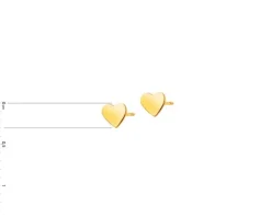 Złote kolczyki - serca