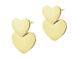 Złote kolczyki - serca