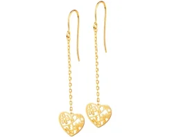 Złote kolczyki - serca