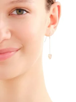 Złote kolczyki - serca