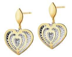 Złote kolczyki - serca
