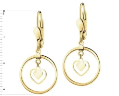 Złote kolczyki - serca