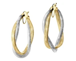 Złote kolczyki elastyczne