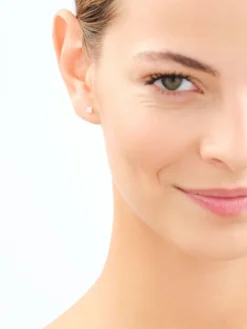 Złote kolczyki i zawieszka z cyrkonią - komplet