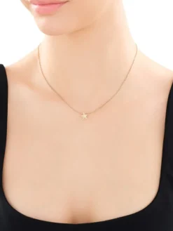 Złote kolczyki i zawieszka - komplet - gwiazdy