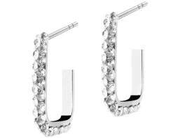 Złote kolczyki, szkło szlifowane