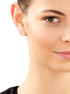 Złote kolczyki z cyrkoniami