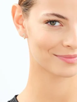 Złote kolczyki z cyrkoniami