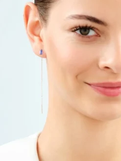 Złote kolczyki z cyrkoniami