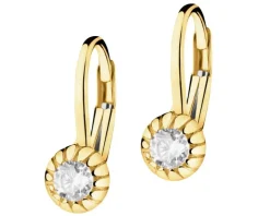 Złote kolczyki z cyrkoniami