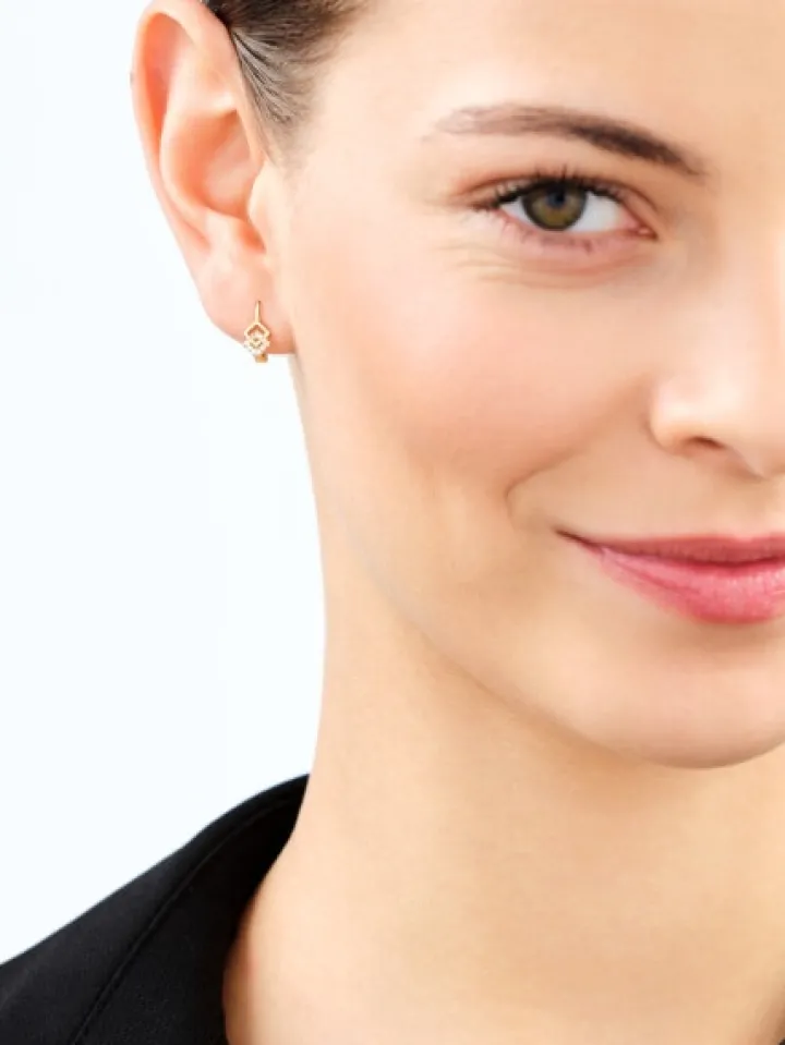 Złote kolczyki z cyrkoniami