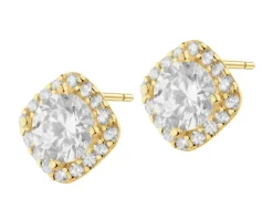 Złote kolczyki z cyrkoniami