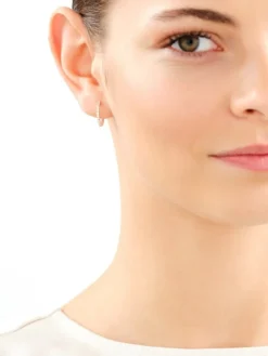 Złote kolczyki z cyrkoniami - koła