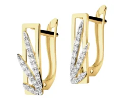 Złote kolczyki z cyrkoniami