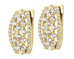 Złote kolczyki z cyrkoniami