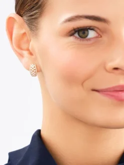 Złote kolczyki z cyrkoniami