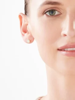 Złote kolczyki z cyrkoniami