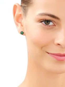 Złote kolczyki z cyrkoniami