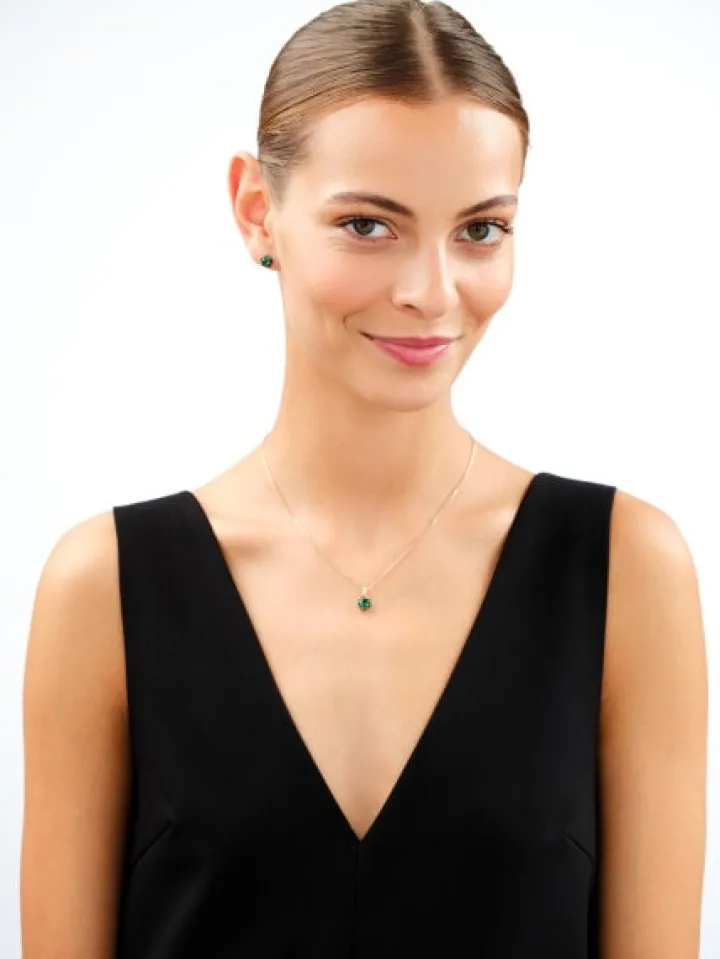 Złote kolczyki z cyrkoniami