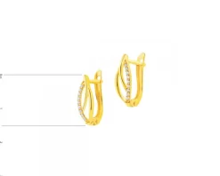 Złote kolczyki z cyrkoniami