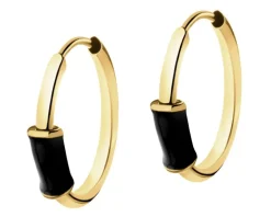 Złote kolczyki z emalią - koła