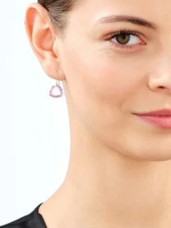 Złote kolczyki z kryształami syntetycznymi