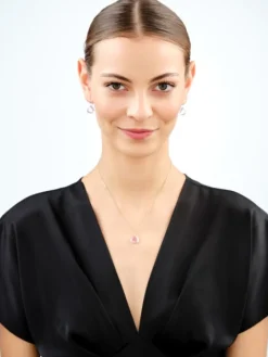 Złote kolczyki z kryształami syntetycznymi