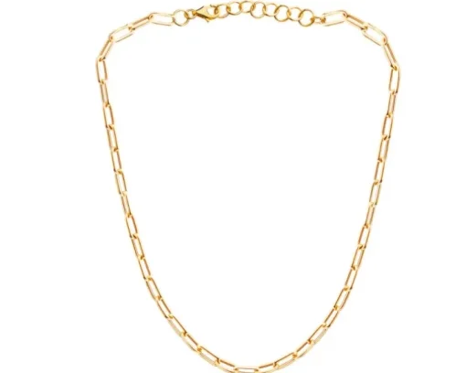 Złoty naszyjnik - paper clip