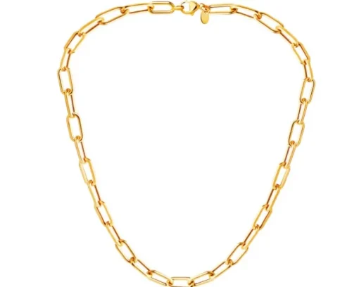 Złoty naszyjnik - paper clip