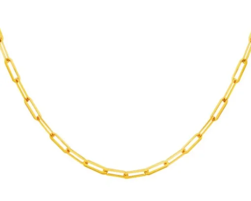 Złoty naszyjnik - paper clip