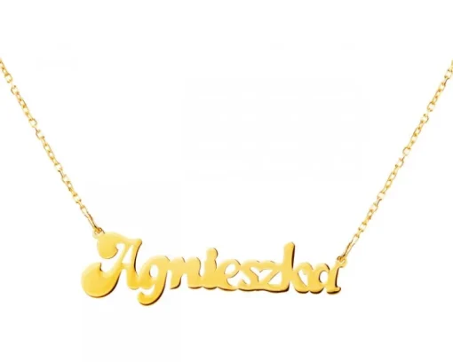 Złoty naszyjnik, ankier - Agnieszka