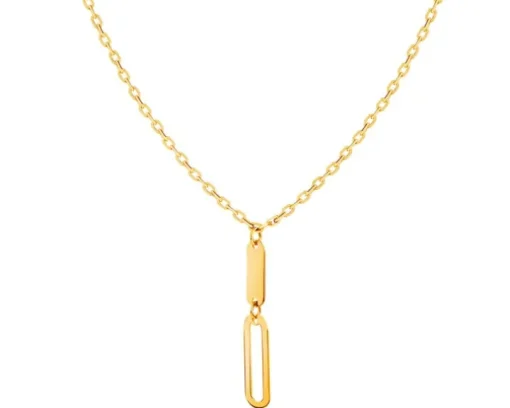 Złoty naszyjnik, ankier - paper clip