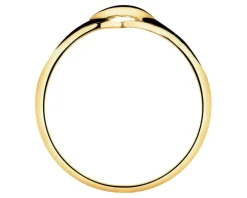 Złoty pierścionek z cyrkoniami